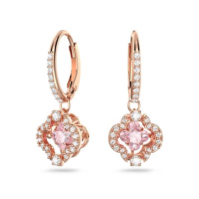 Pink plum blossom earrings