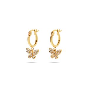 18K Butterfly Earrings