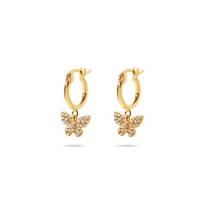 18K Butterfly Earrings