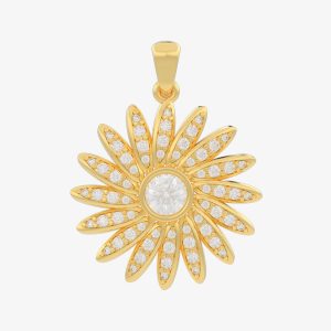Sunburst Medallion Gold Necklace