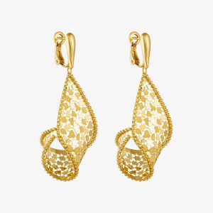 Twisted Gold Rope Hoops