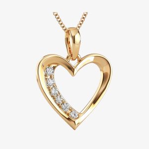 Gold Heart Locket Necklace